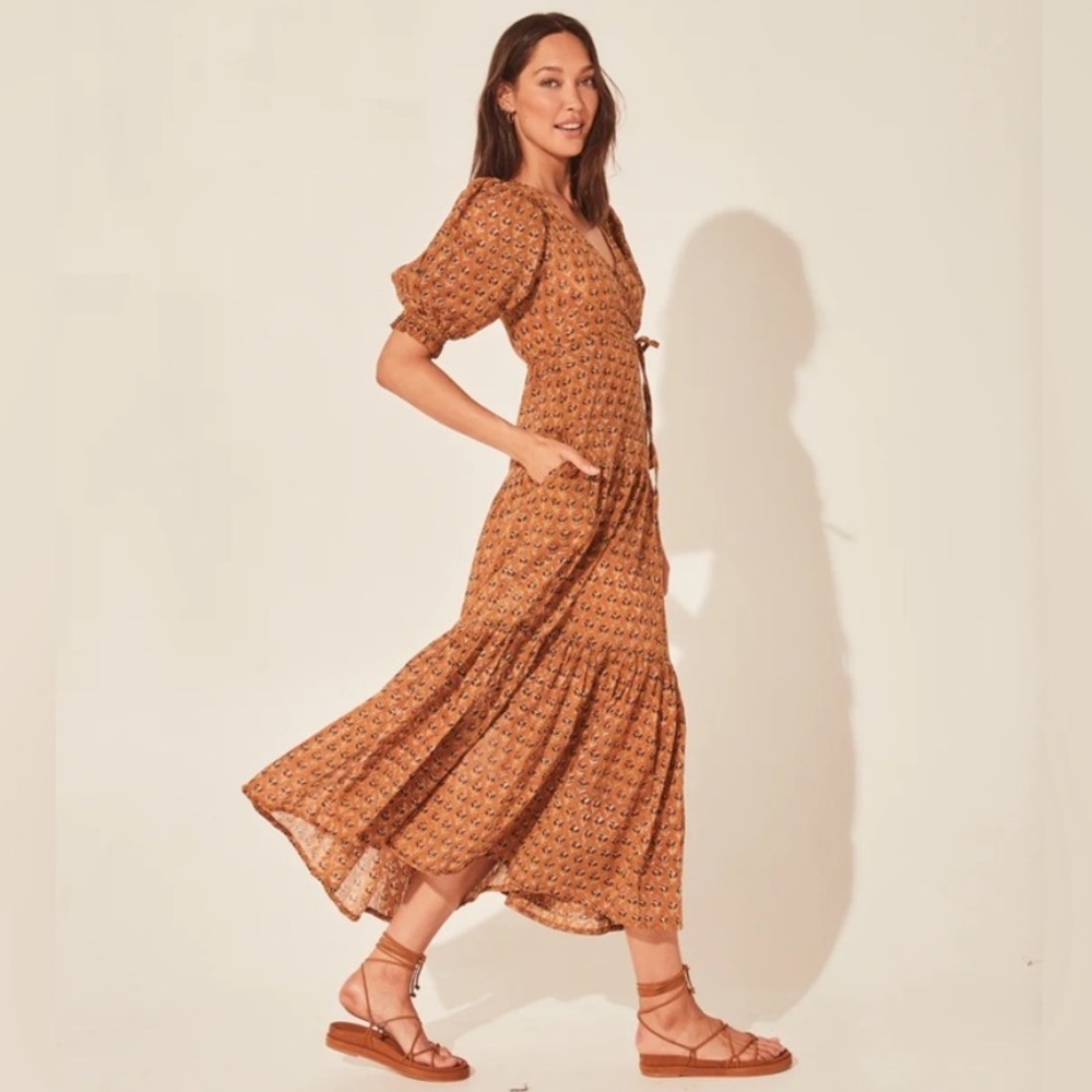 Daughters Of India Zuri Wrap Dress In Autumn New — image 3 of 8